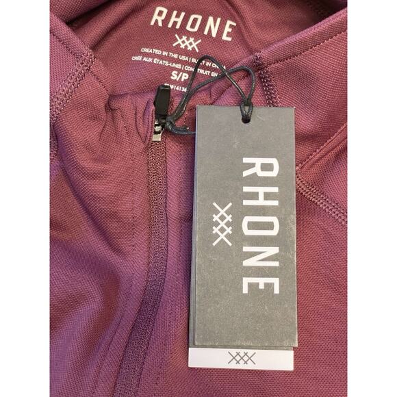 Rhone Session 1/4 Zip Pullover Sweater Men Size Small Grape Wine Pique Golf NWT - Picture 4 of 11